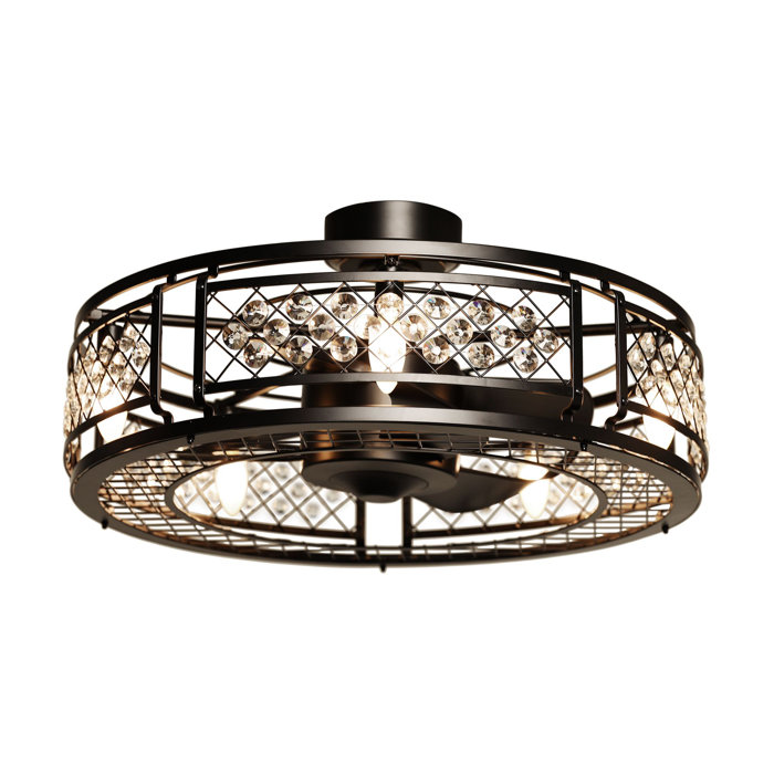 Rosdorf Park 18" Henslee 3 Blade Flush Mount Ceiling Fan with Remote